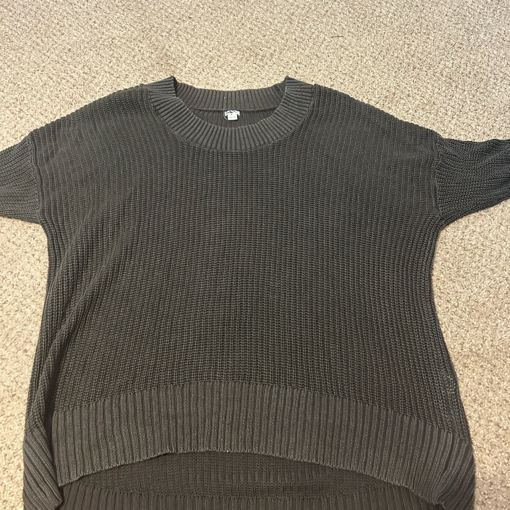 AERIE Charcoal Knit Pullover